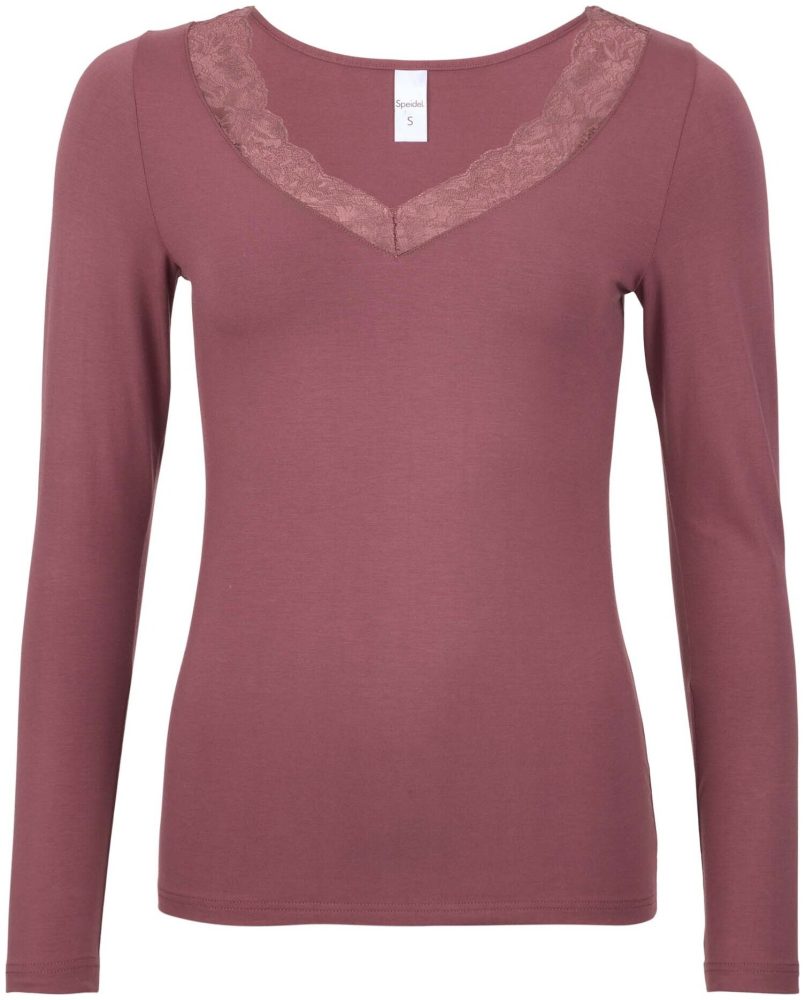 Emélie Vidal Damen Shirt lang burgundy M