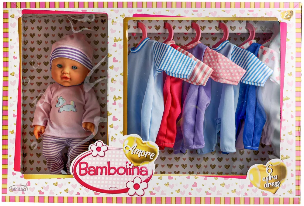 Max Bersinger Puppe 30 cm plus 6 Kleider
