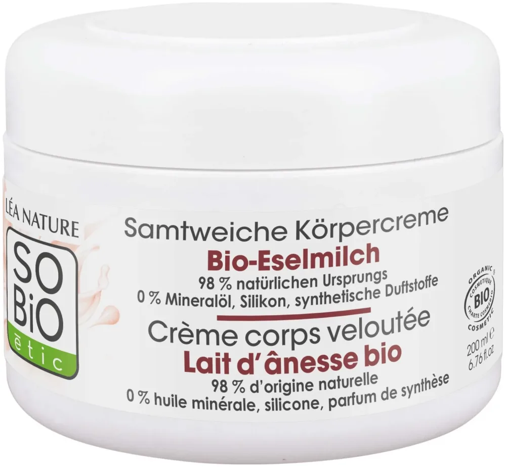 LEA Nature So’bio Etic Samtweiche Körpercreme mit Bio-Eselmilch - 200ml
