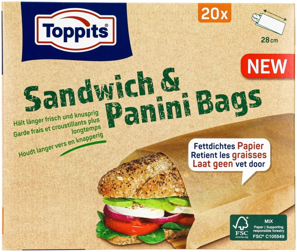 Toppits Beutel Sandwich&Panini 28cm 20 Stück