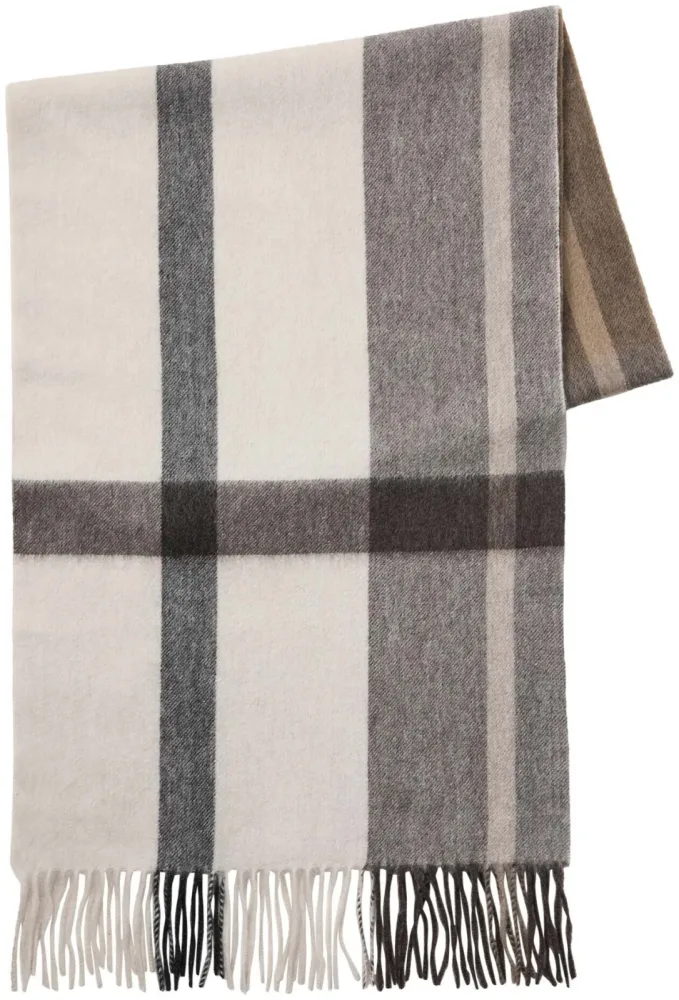 Cashmere Xmas Schal dunkelbraun one size