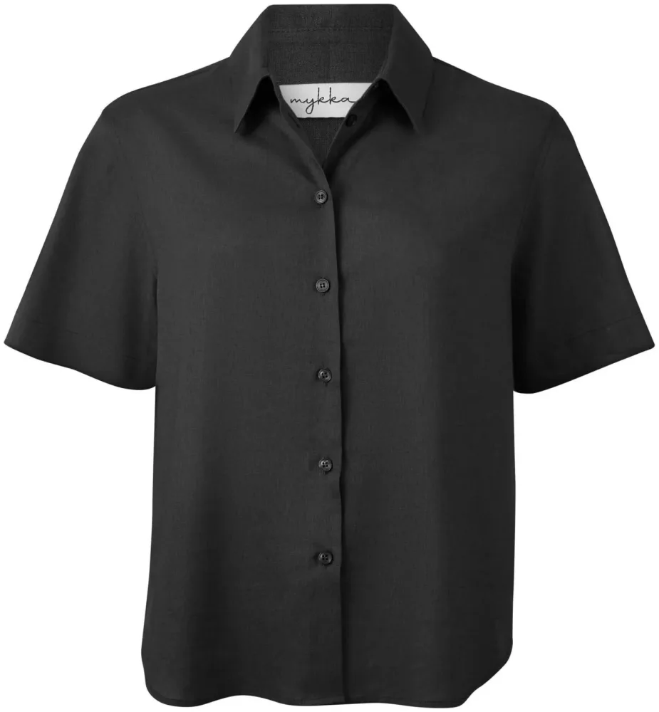mykka Bluse kurzarm schwarz S