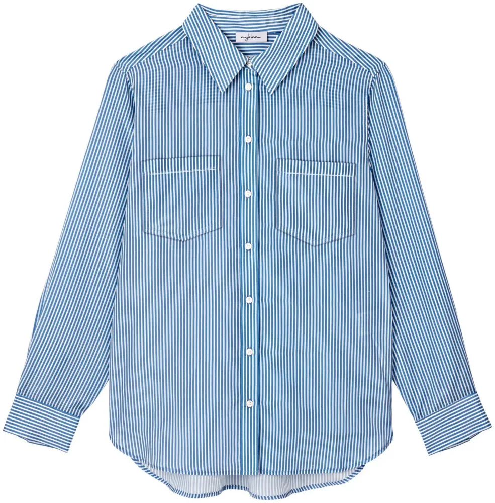 mykka Damen Bluse M blau