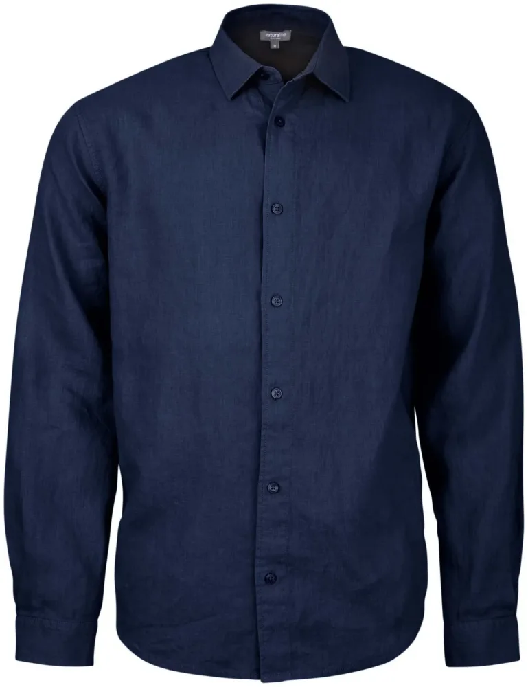 Naturaline Textil Naturaline Herren Leinenhemd navy L
