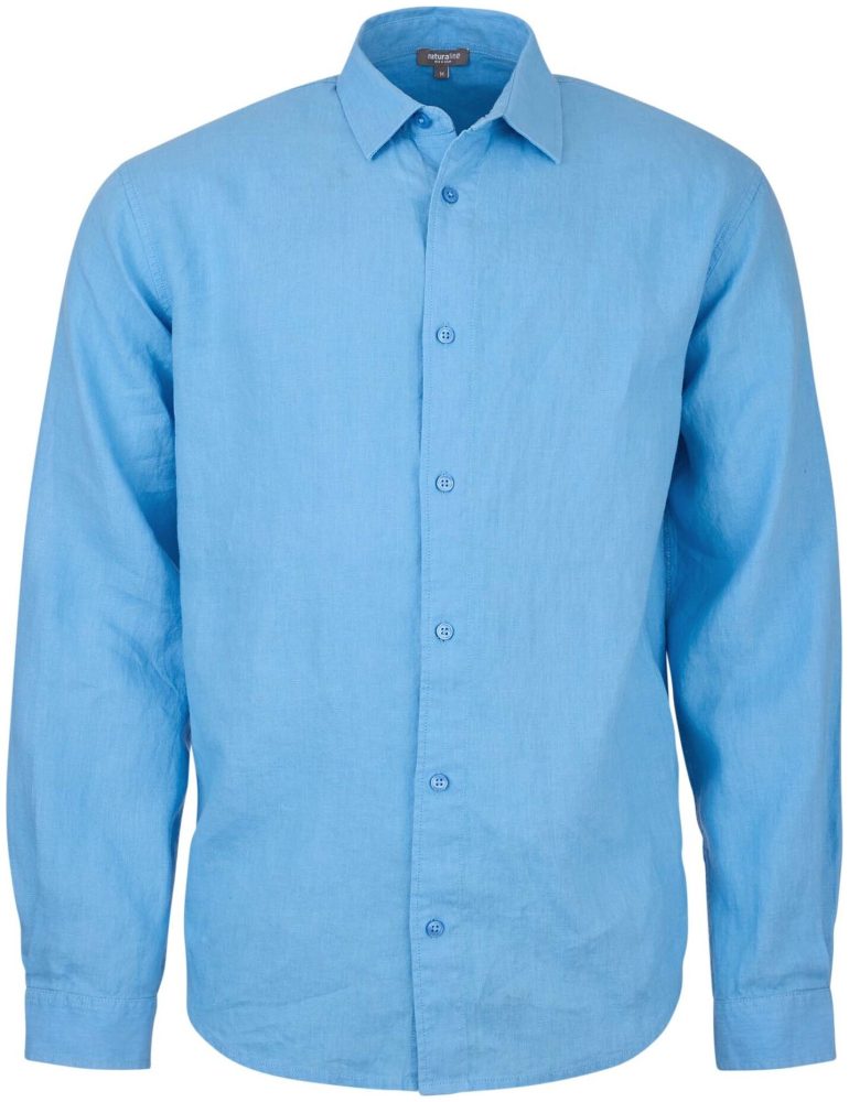 Naturaline Textil Naturaline Herren Leinenhemd blau XL