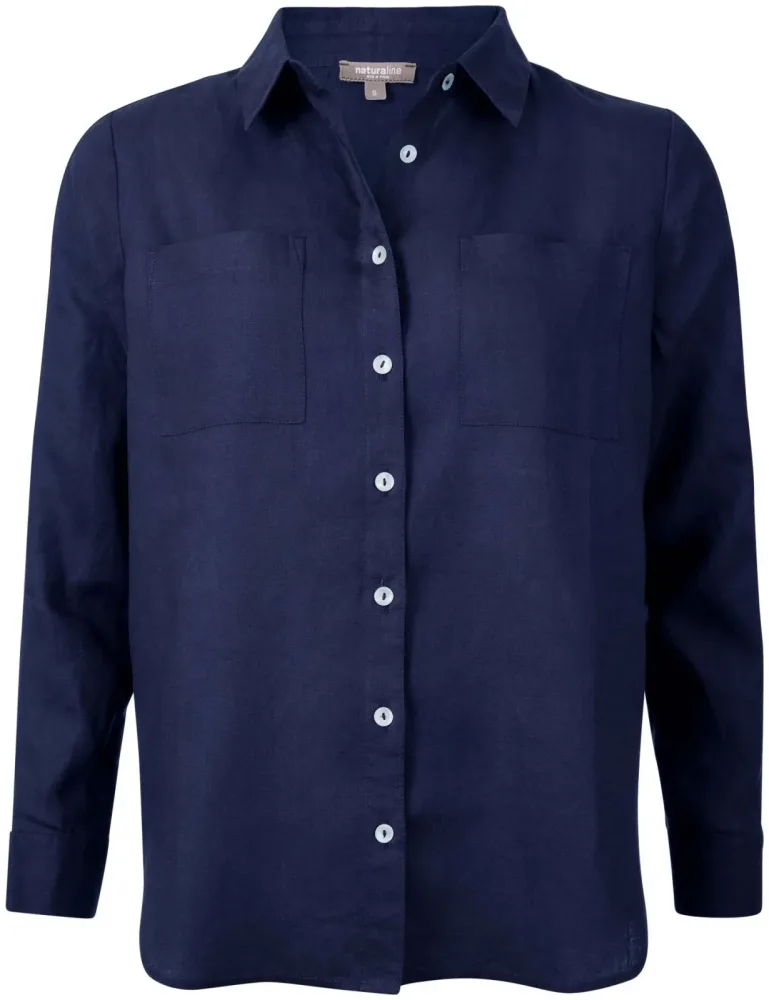 Naturaline Textil Naturaline Damen Bluse dunkelblau S
