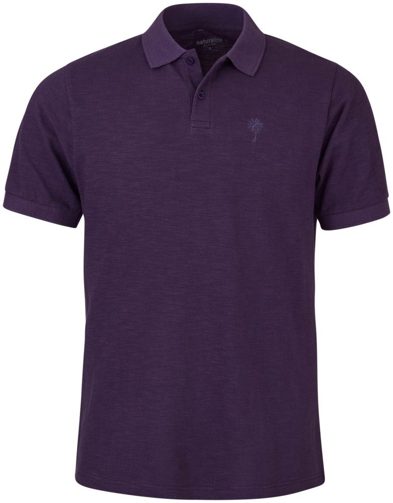 Naturaline Textil Naturaline Herren Poloshirt purple velvet XL