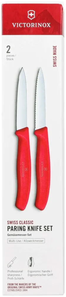 Victorinox Rüstmesser-Set 8cm rot 2 Stück