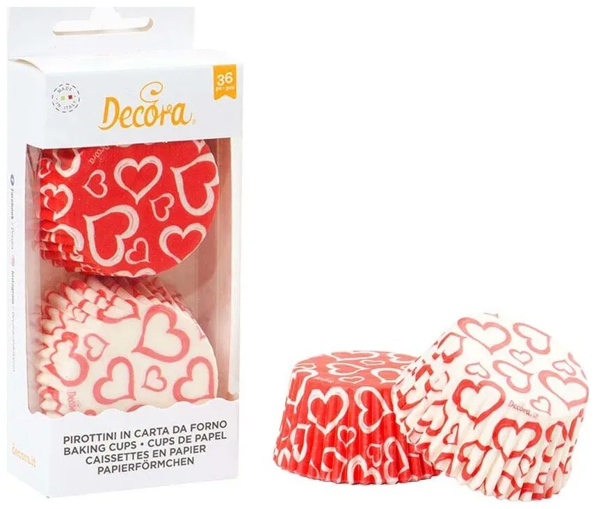 Decora Muffinform Love 5cm Papier 36 Stück