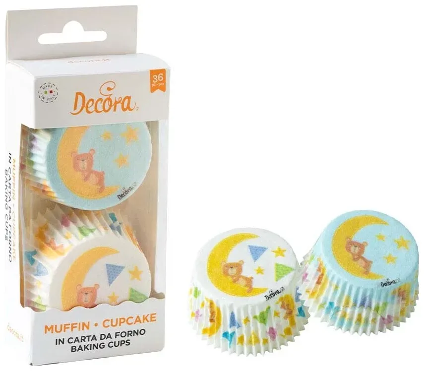 Decora Muffinform Bär 5cm Papier 36 Stück
