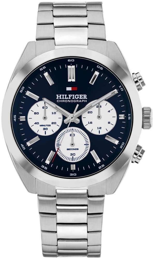 Tommy Hilfiger - Chronograph Uhr, Hudson, 40mm, Silber