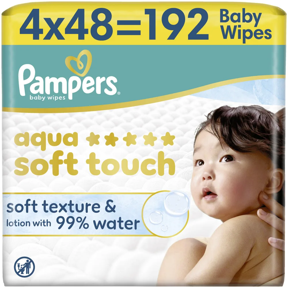 Pampers Feuchttücher Aqua Soft Touch 4x48 Stück