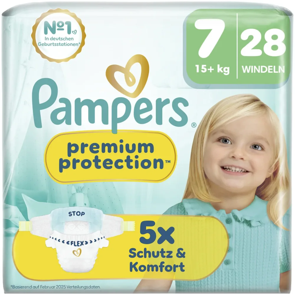 Pampers Premium Protection Windeln Gr.7 Extra Large 15+kg 28 Stück