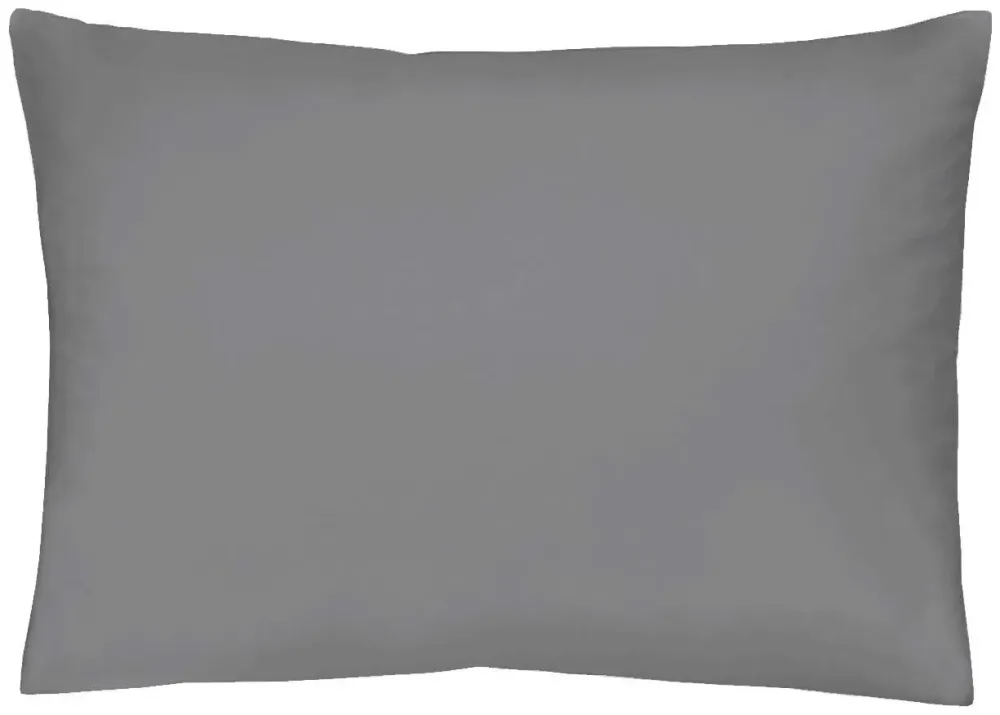 Naturaline Textil Naturaline Kissenbezug Percal 50x70, Uni grau