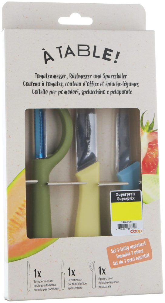 À Table! Rüstmesser/Schäler 3er-Set