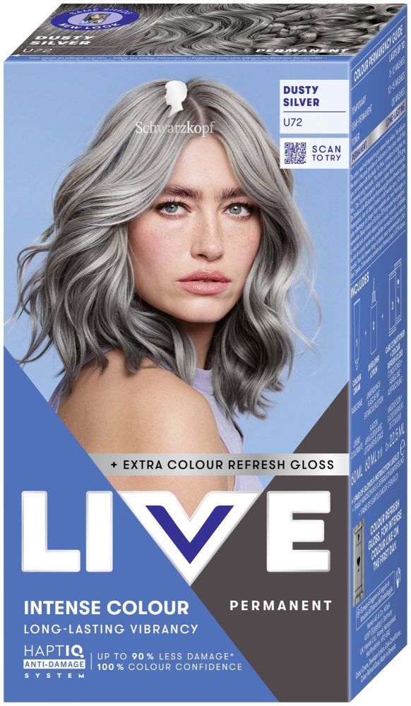 Schwarzkopf Live Intense Colour Haarfarbe U72 Dusty Silver