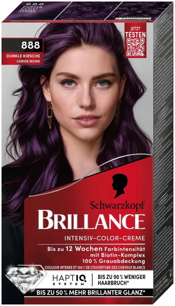 Schwarzkopf Brillance Intensiv-Color-Creme 888 Dunkle Kirsche