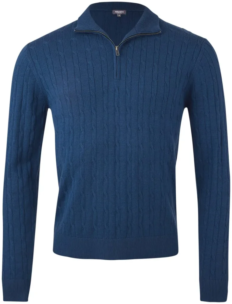 Naturaline Textil Naturaline Herren Troyer dunkelblau S