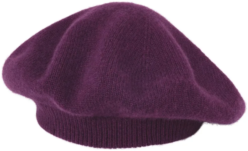 Cashmere Beret violett S/M