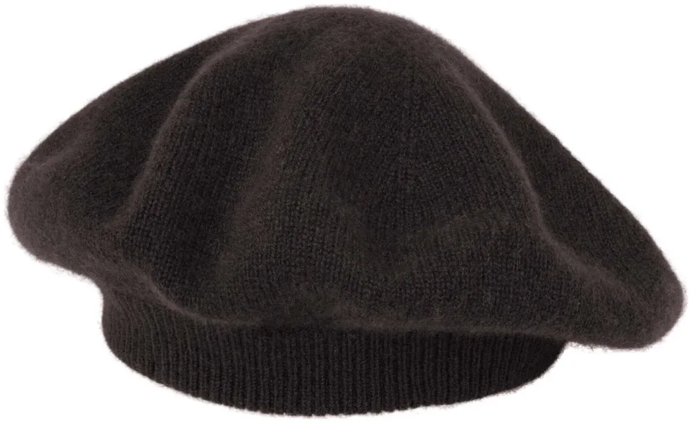 Cashmere Beret dunkelbraun S/M