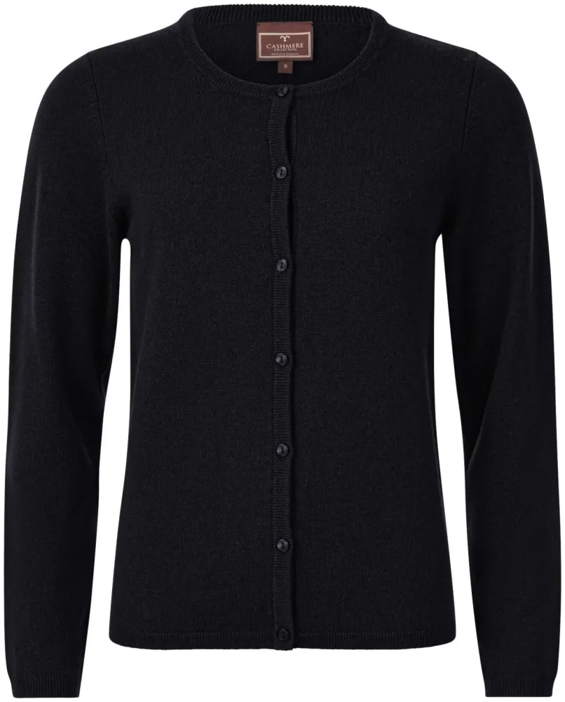 Cashmere Damen Cardigan schwarz S