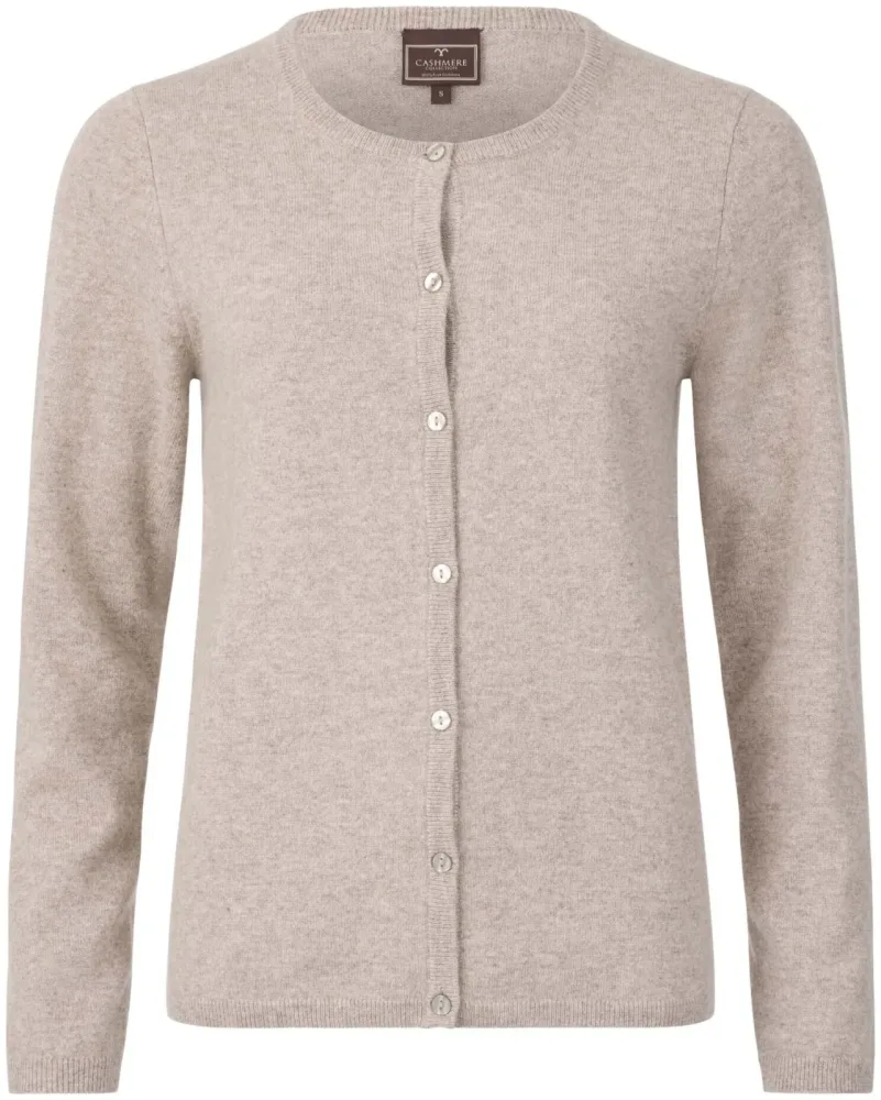Cashmere Damen Cardigan hellbraun S