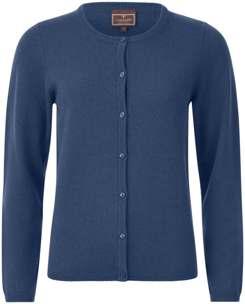 Cashmere Damen Cardigan dunkelblau XS