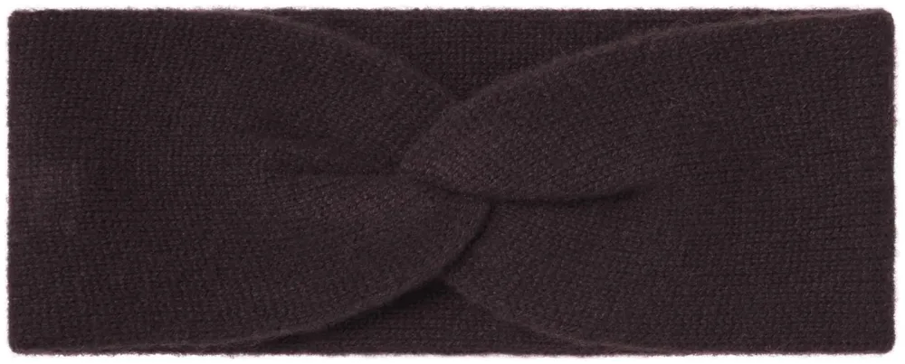 Cashmere Stirnband dunkelbraun one size