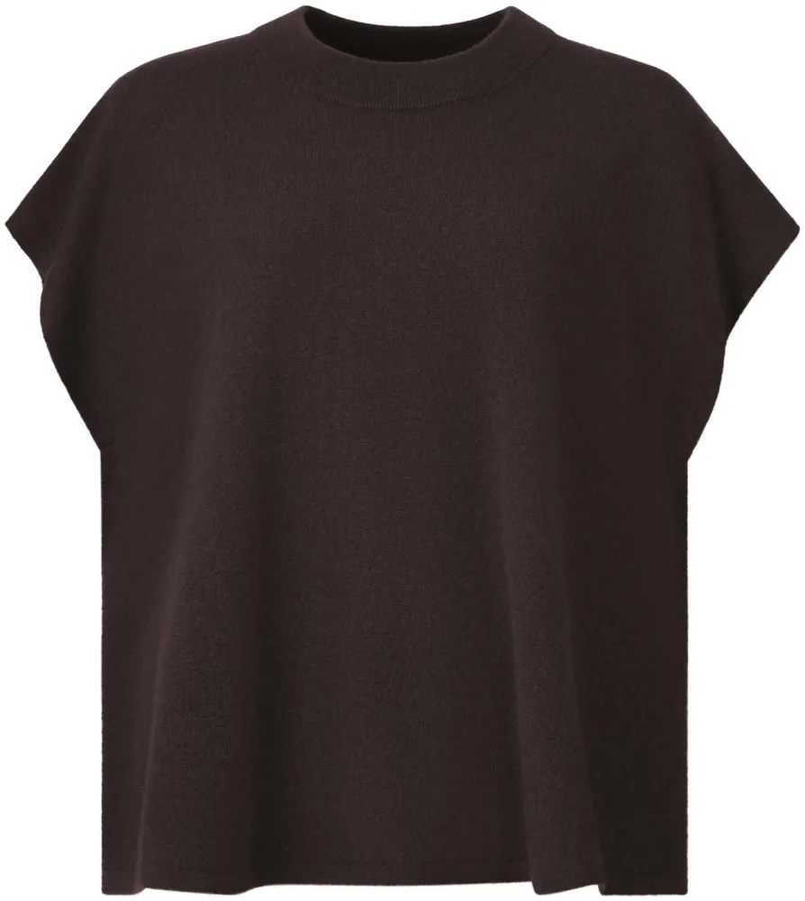 Cashmere Poncho dunkelbraun one size
