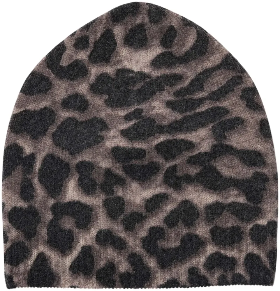 Cashmere Mütze leo print one size