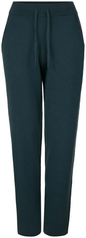Cashmere Damen Hose dunkelgrün L