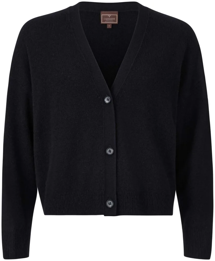 Cashmere Damen Cardigan schwarz S