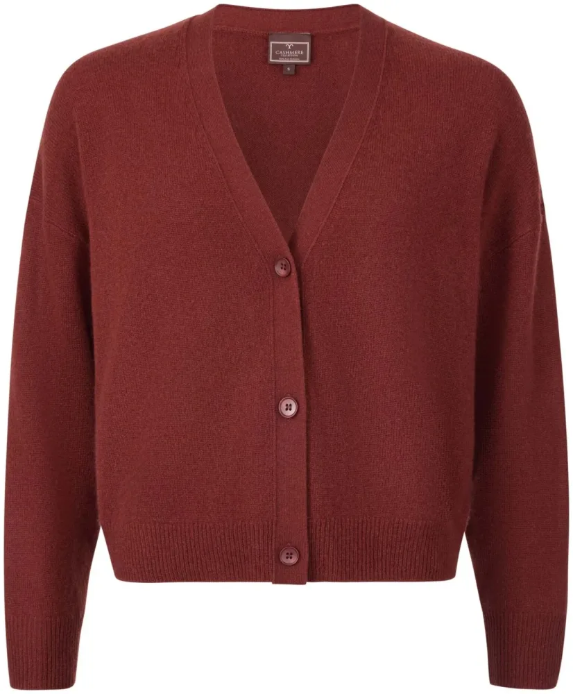 Cashmere Damen Cardigan rost M