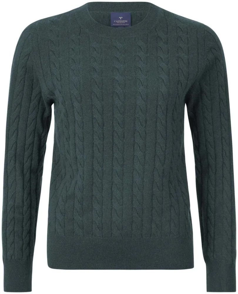 Cashmere Damen Pullover dunkelgrün M