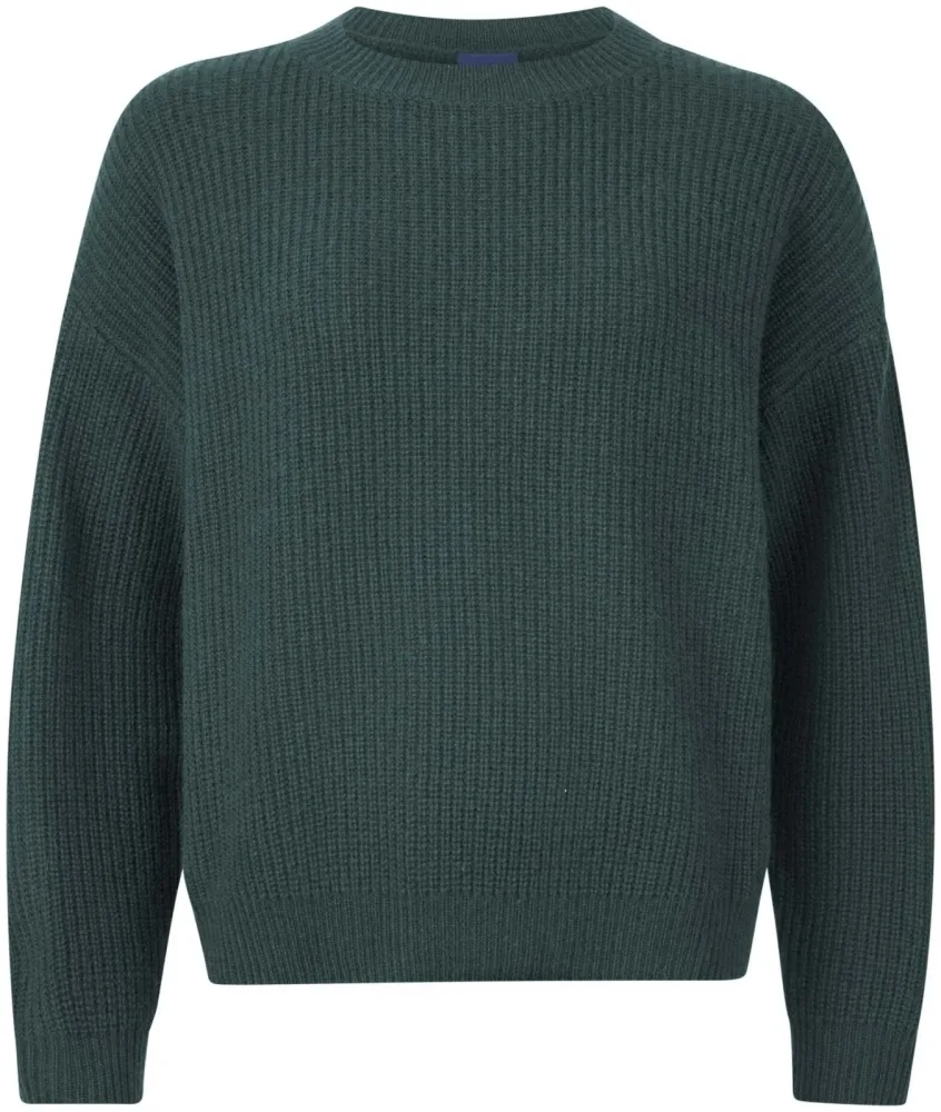 Cashmere Damen Pullover dunkelgrün S