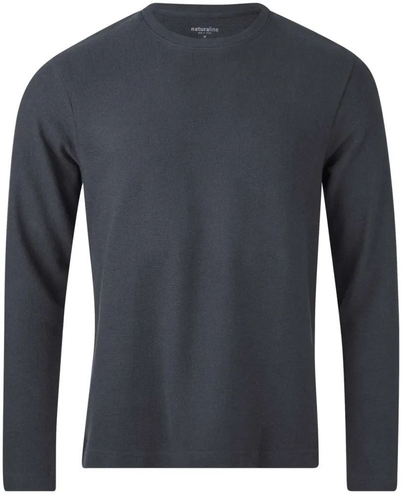 Naturaline Textil Naturaline Herren Shirt Langarm anthrazit S