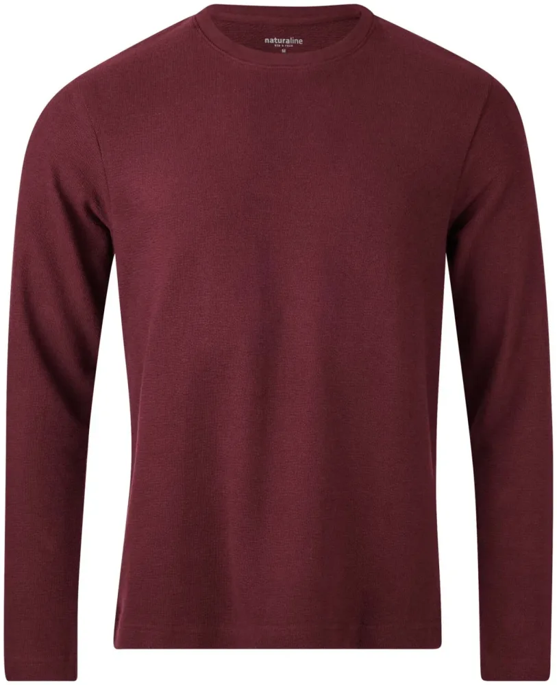 Naturaline Textil Naturaline Herren Shirt Langarm bordeaux XXL