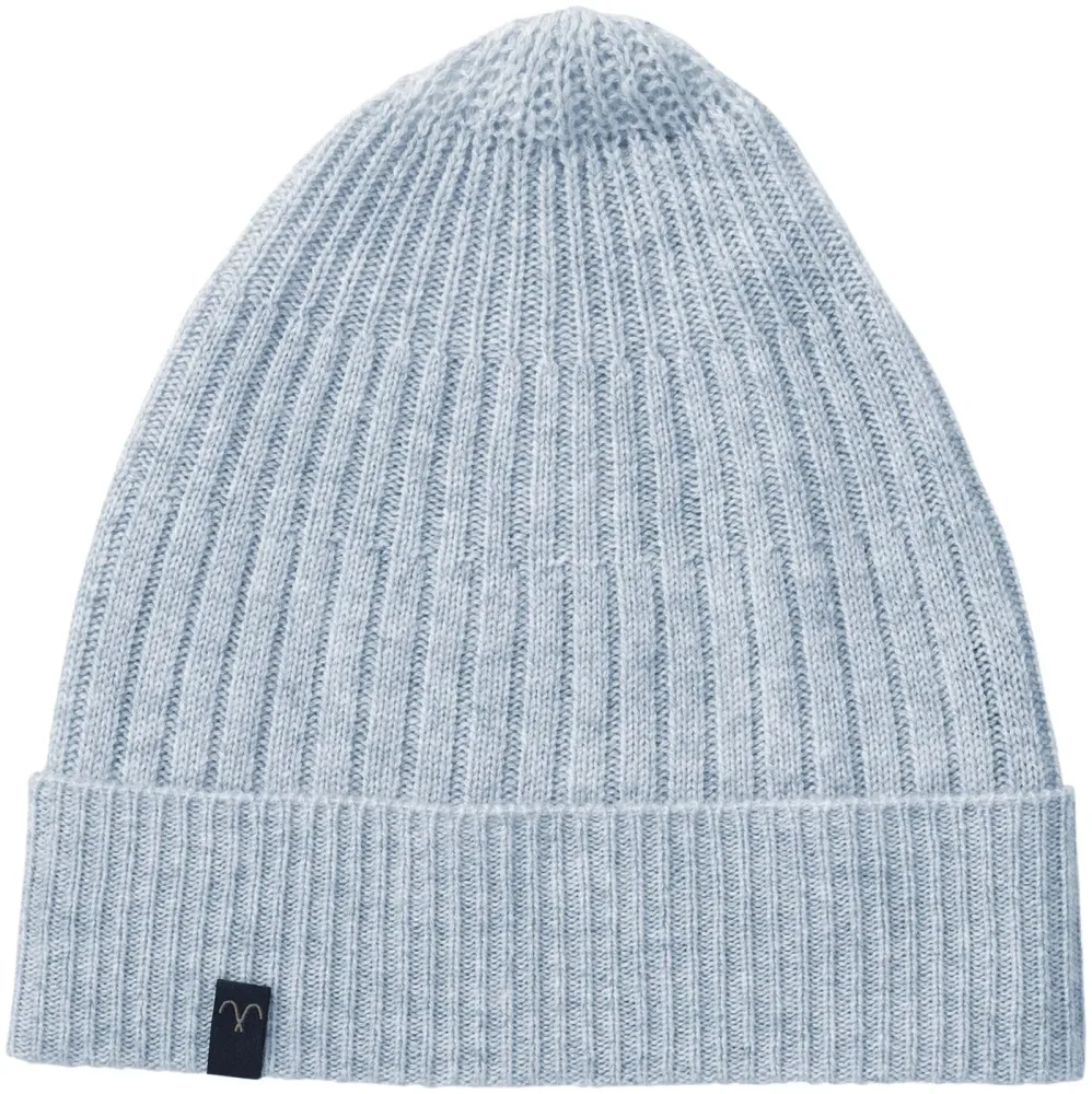 Cashmere Herren Beanie hellgrau