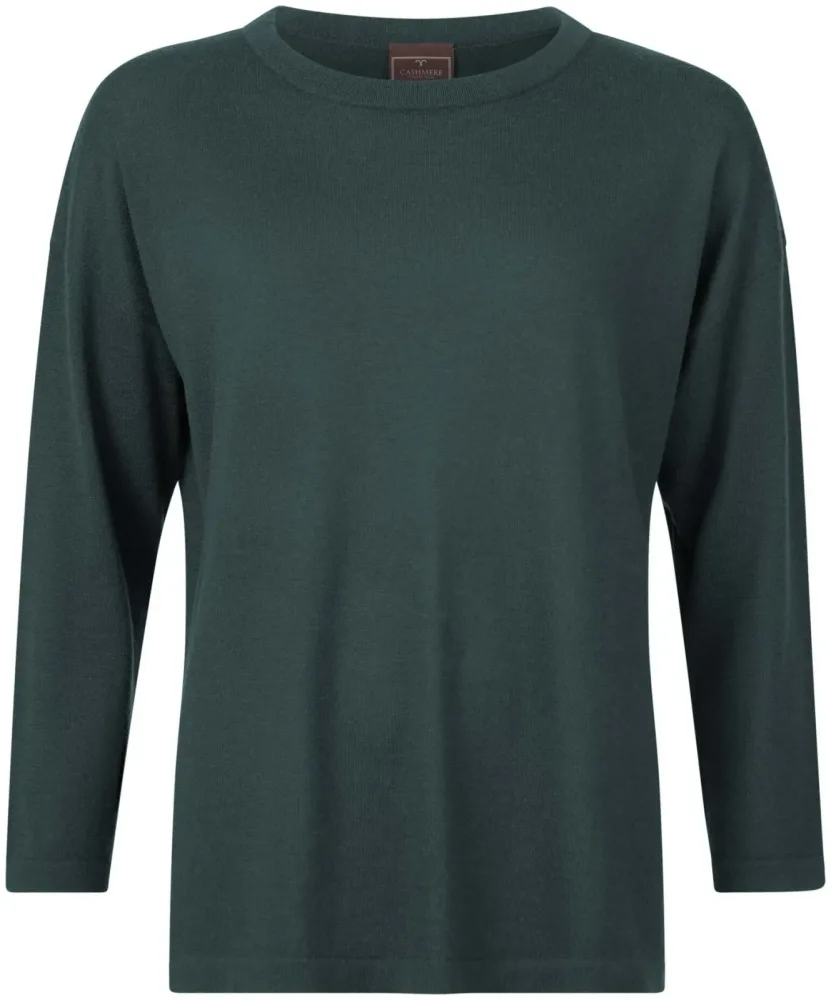 Cashmere Damen Sweater dunkelgrün L
