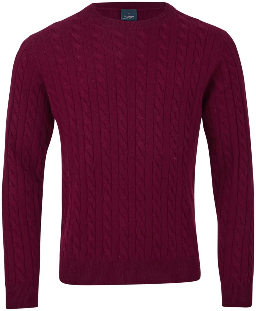 Cashmere Herren Pullover bordeaux L