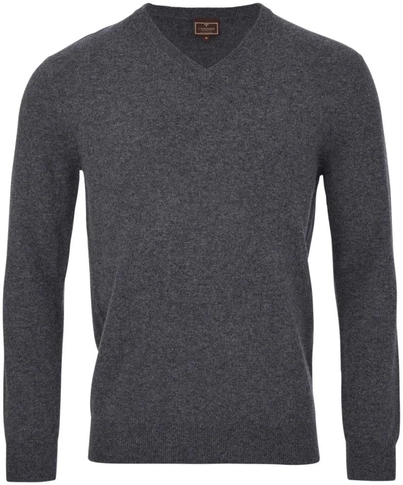 Cashmere Herren Pullover anthrazit L