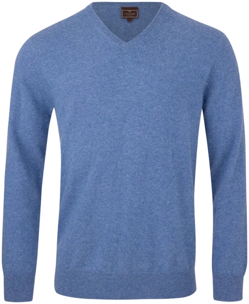 Cashmere Herren Pullover blau M