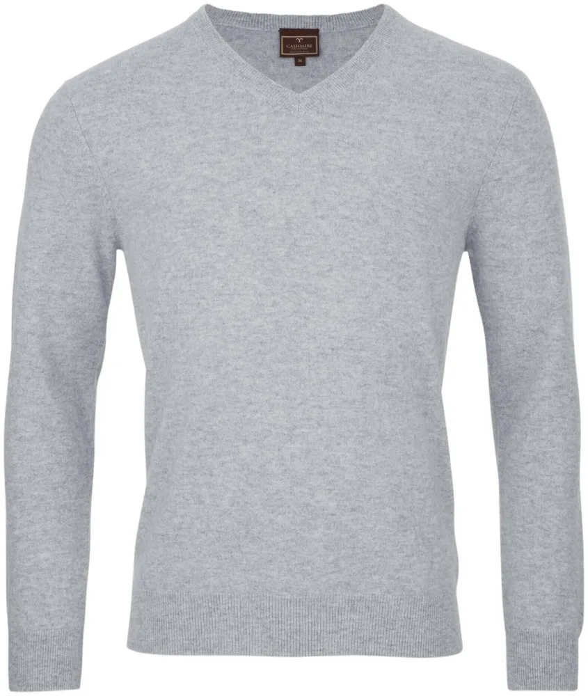 Cashmere Herren Pullover hellgrau XL