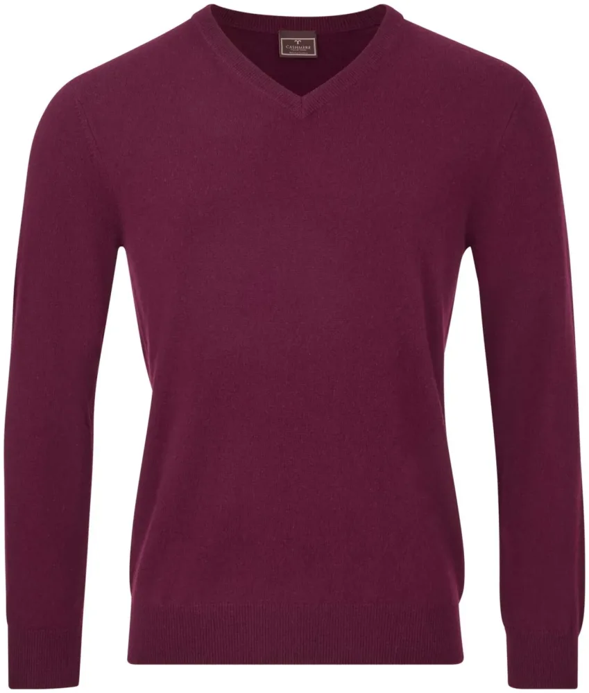Cashmere Herren Pullover bordeaux M
