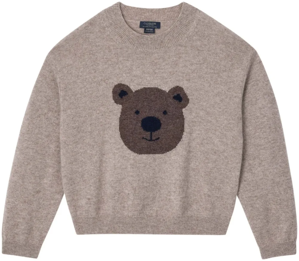 Cashmere Kinder Pullover braun 122/128