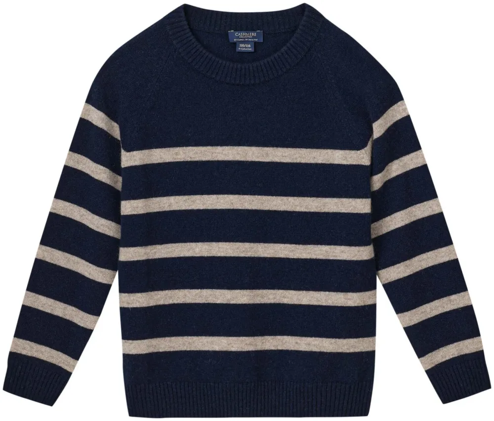 Cashmere Kinder Pullover navy 134/140