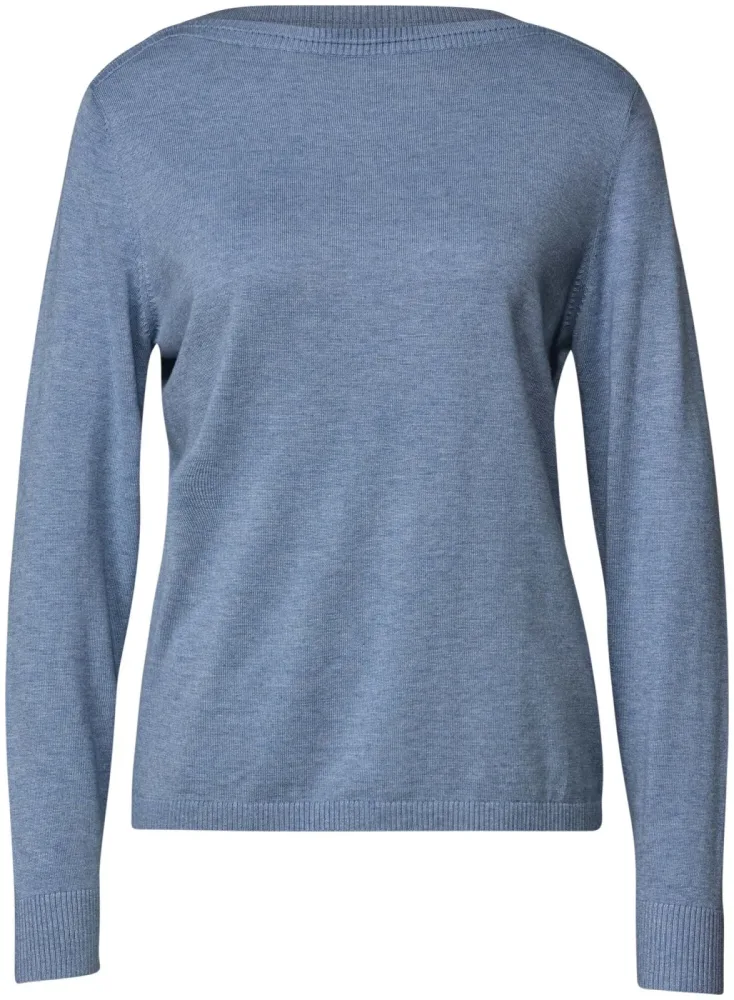 Basic Pullover mit U-Boot-Ausschnitt