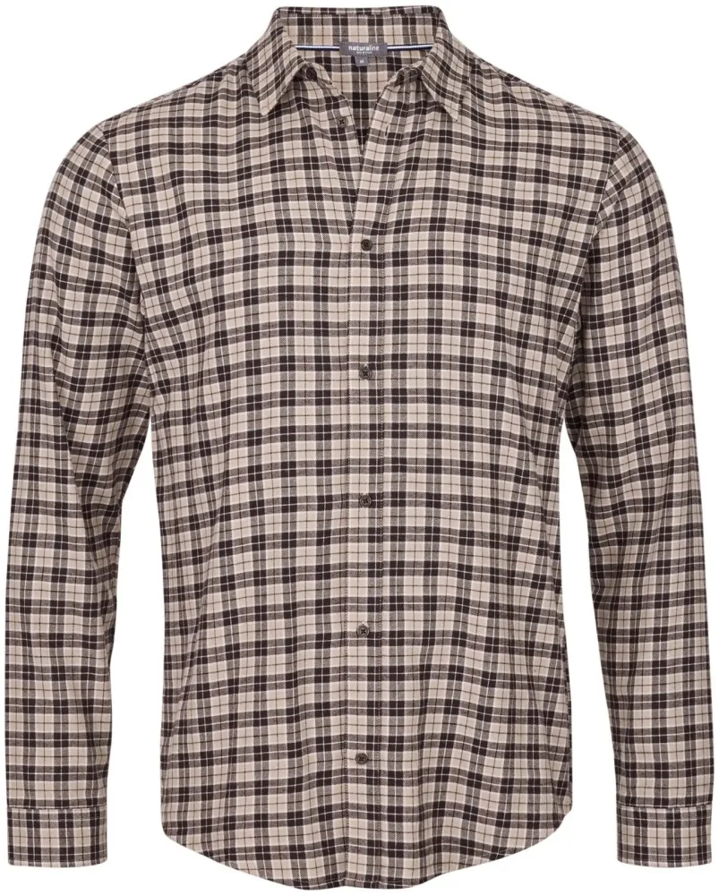 Naturaline Textil Naturaline Herren Hemd dunkelbraun XXL