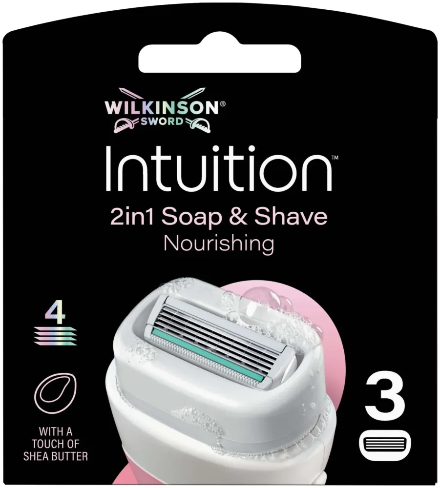 Wilkinson Intuition 2in1 Soap&Shave Nourishing 3er Klingenpackung