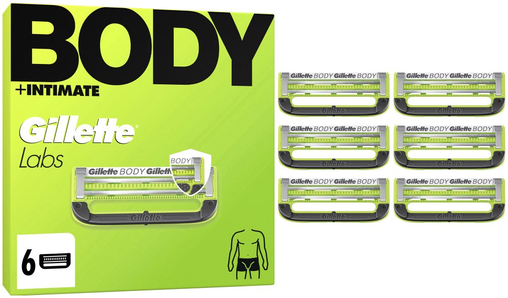 Gillette Labs Klingen Body + Intimate System 6er RF